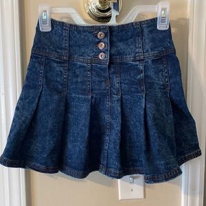 NB Denim Pleated Skirt